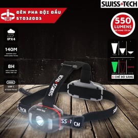 Đèn pha đội đầu SWISS+TECH ST032003 (550 Lumen – 140m)